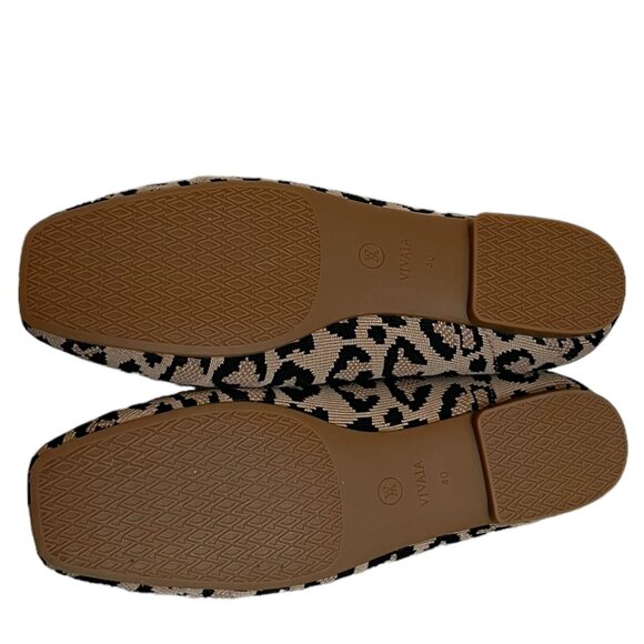 VIVIAIA NEW Square-Toe V-Cut Flats Margot 2.0 In Dark Leopard Size 9 - Picture 11 of 12